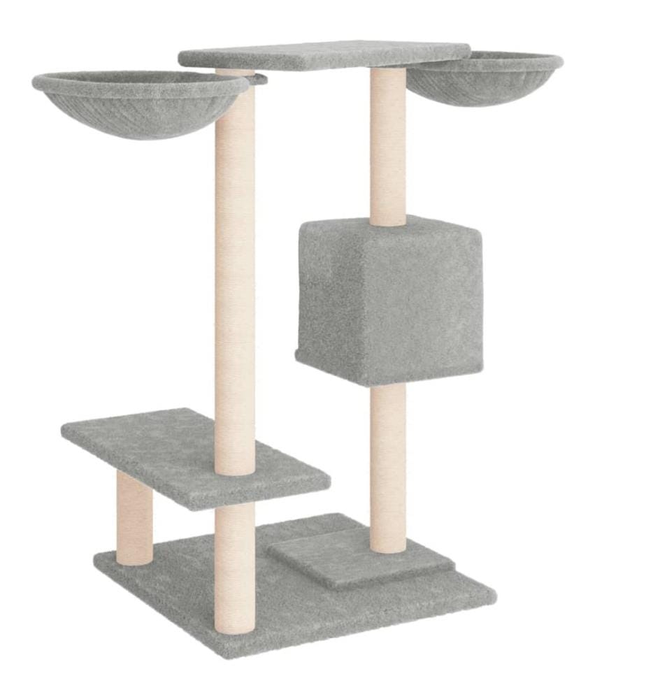 Arbre à chat avec griffoirs gris clair 82 cm