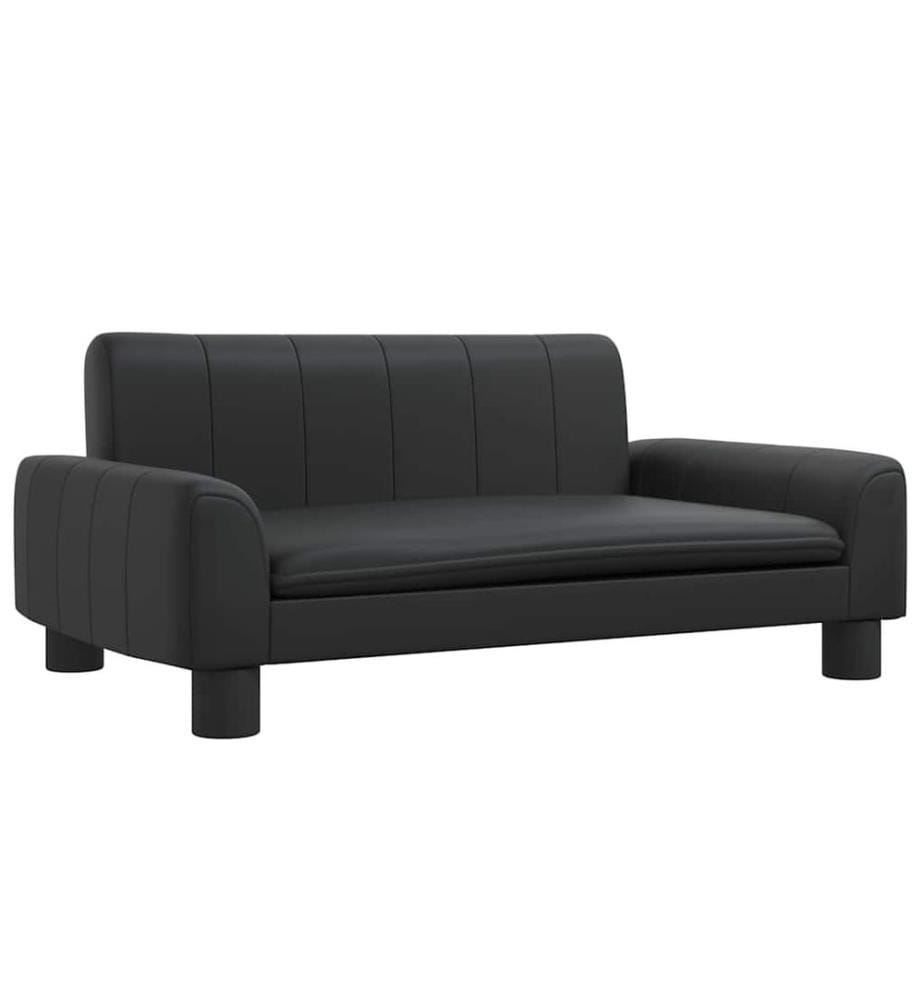 Hundebett Schwarz 70x45x30 cm Kunstleder