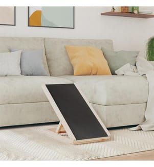 Hunderampe Grau 70x35 cm Massivholz Tanne