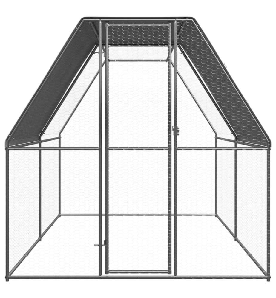 Poulailler d'extérieur 2x4x2 m Acier galvanisé