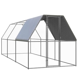 Poulailler d'extérieur 2x6x2 m Acier galvanisé