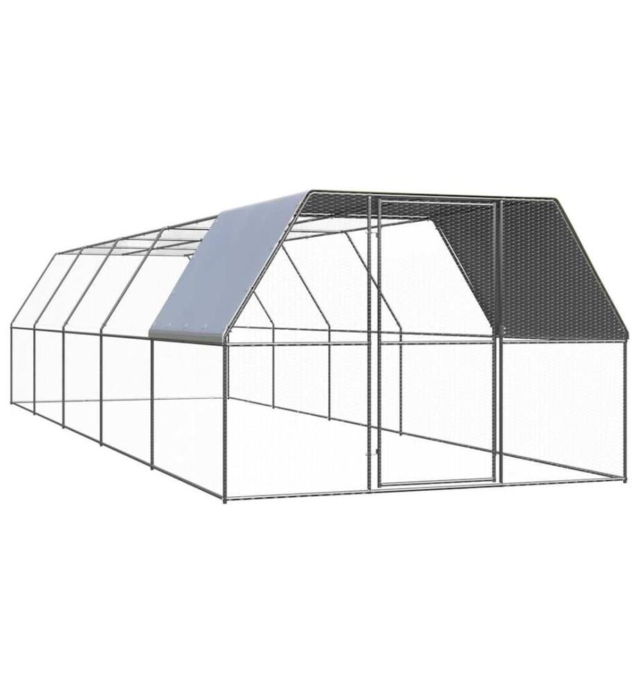 Poulailler 3x10x2 m acier galvanisé