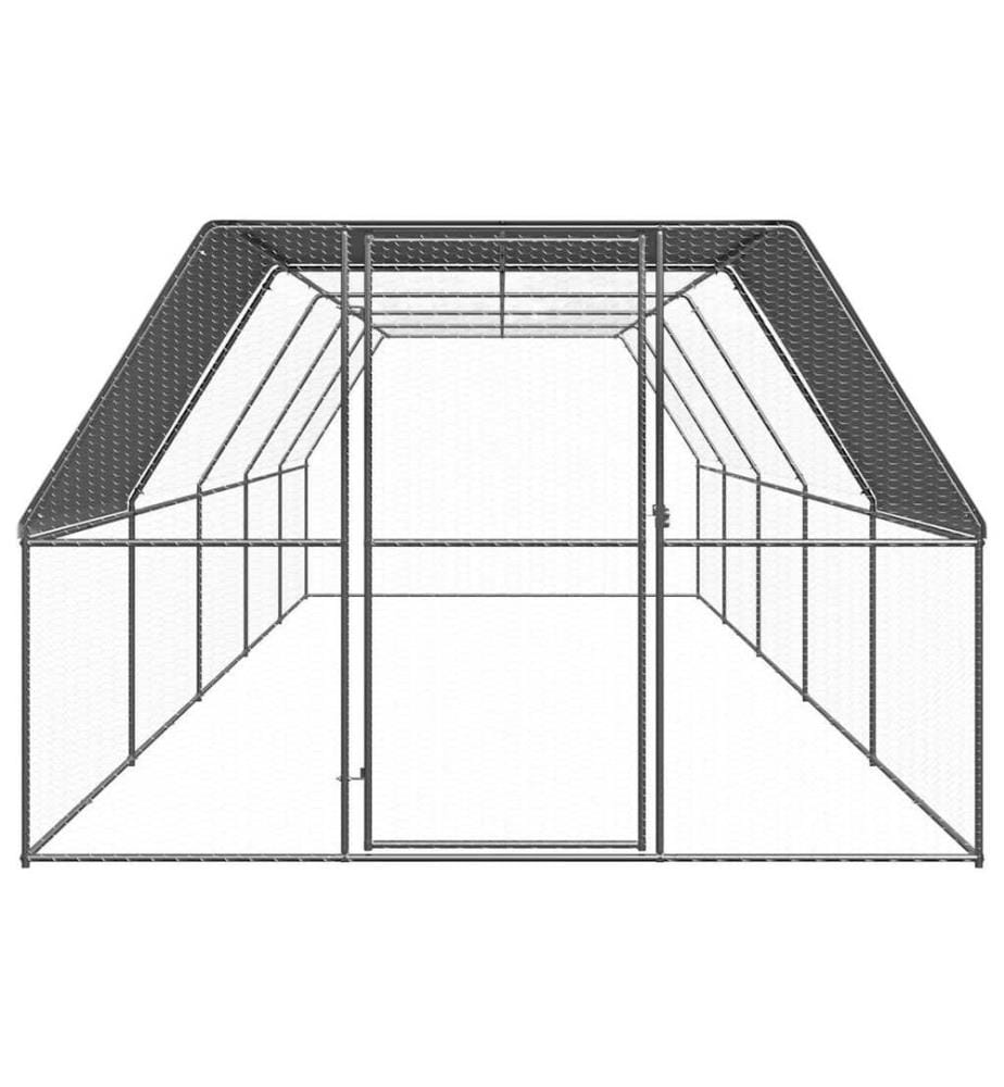 Poulailler 3x10x2 m acier galvanisé