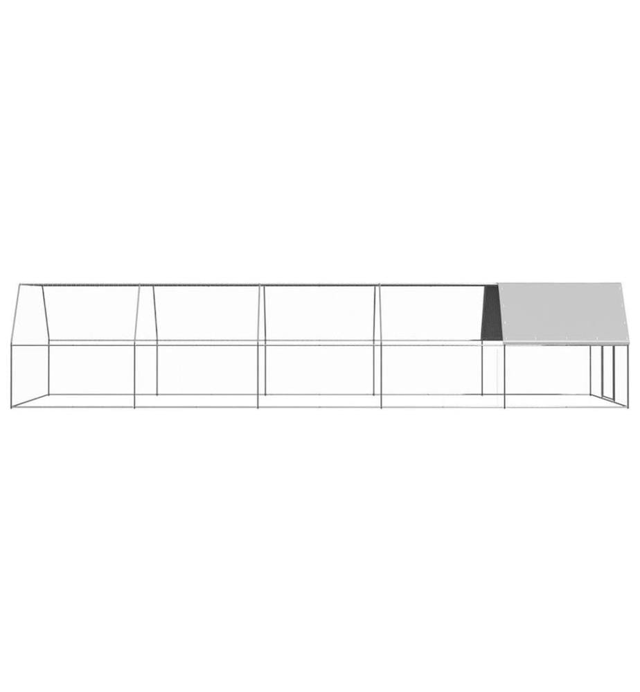 Poulailler 3x10x2 m acier galvanisé
