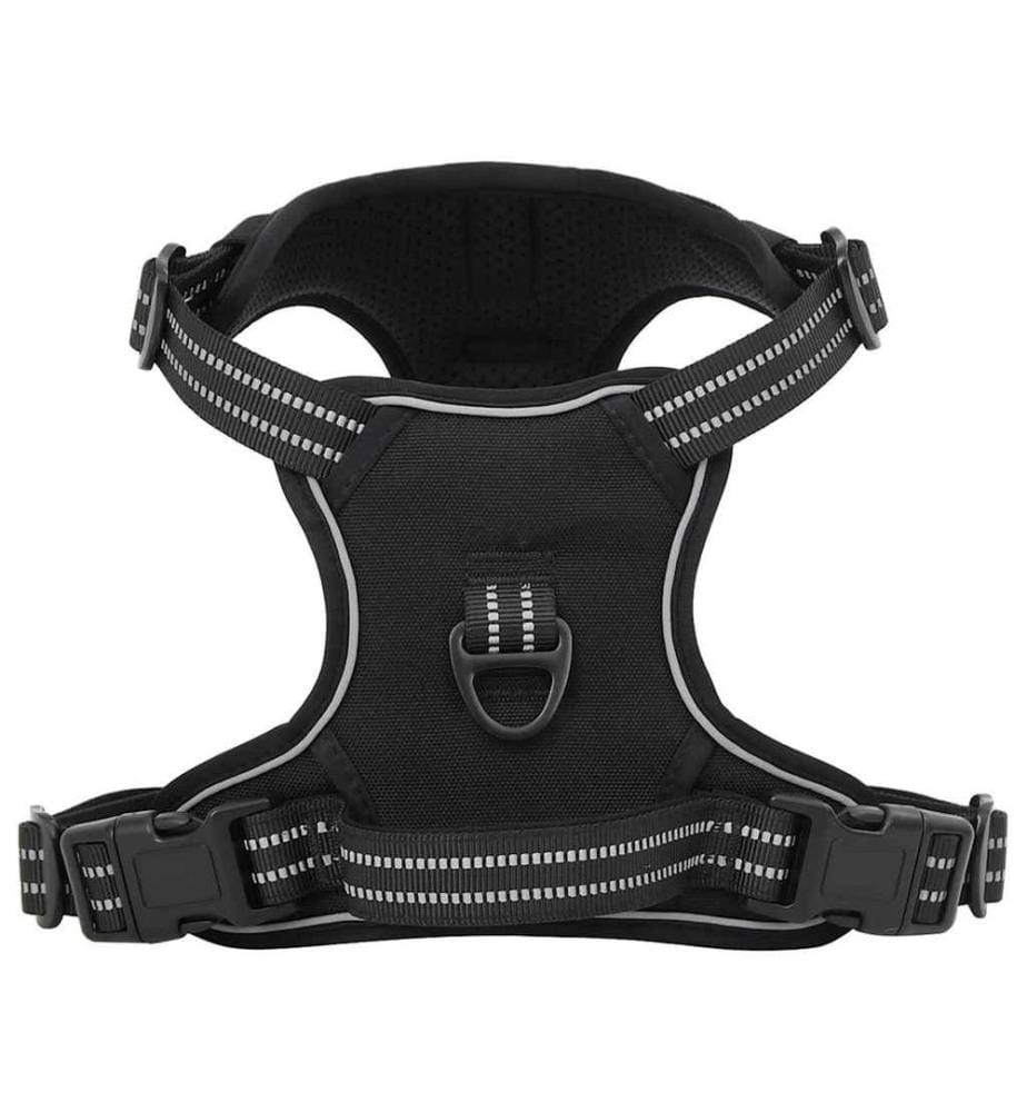 Harnais pour chien avec bandes réfléchissantes réglables noir M