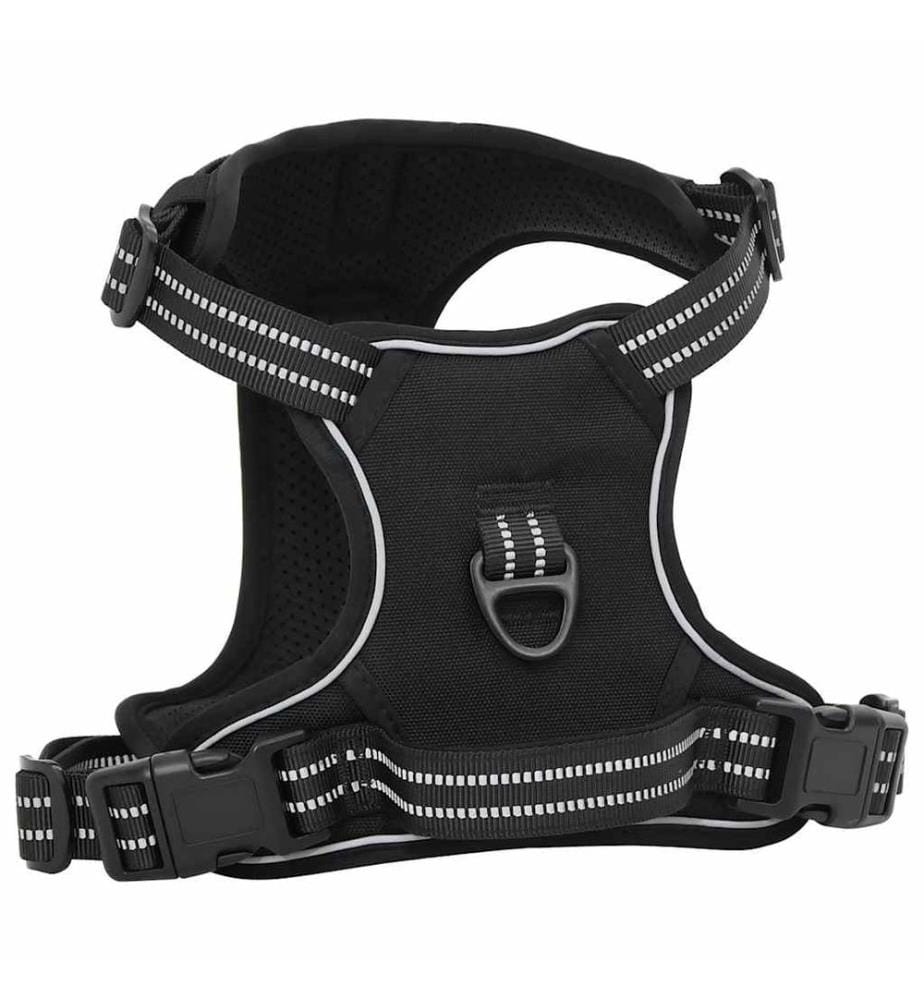 Harnais pour chien avec bandes réfléchissantes réglables noir M