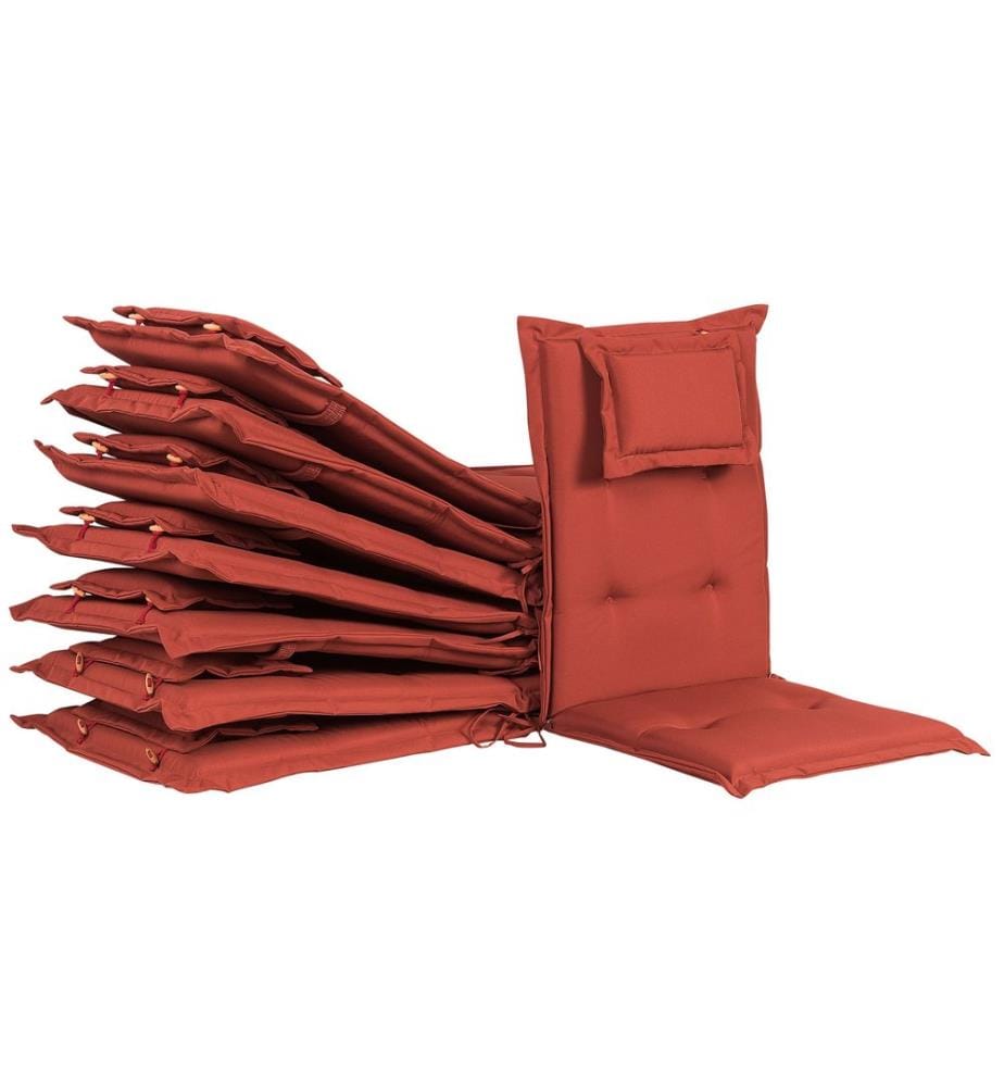 Sitzauflagen 8er Set MAUI 40 x 54 cm Dunkelrot