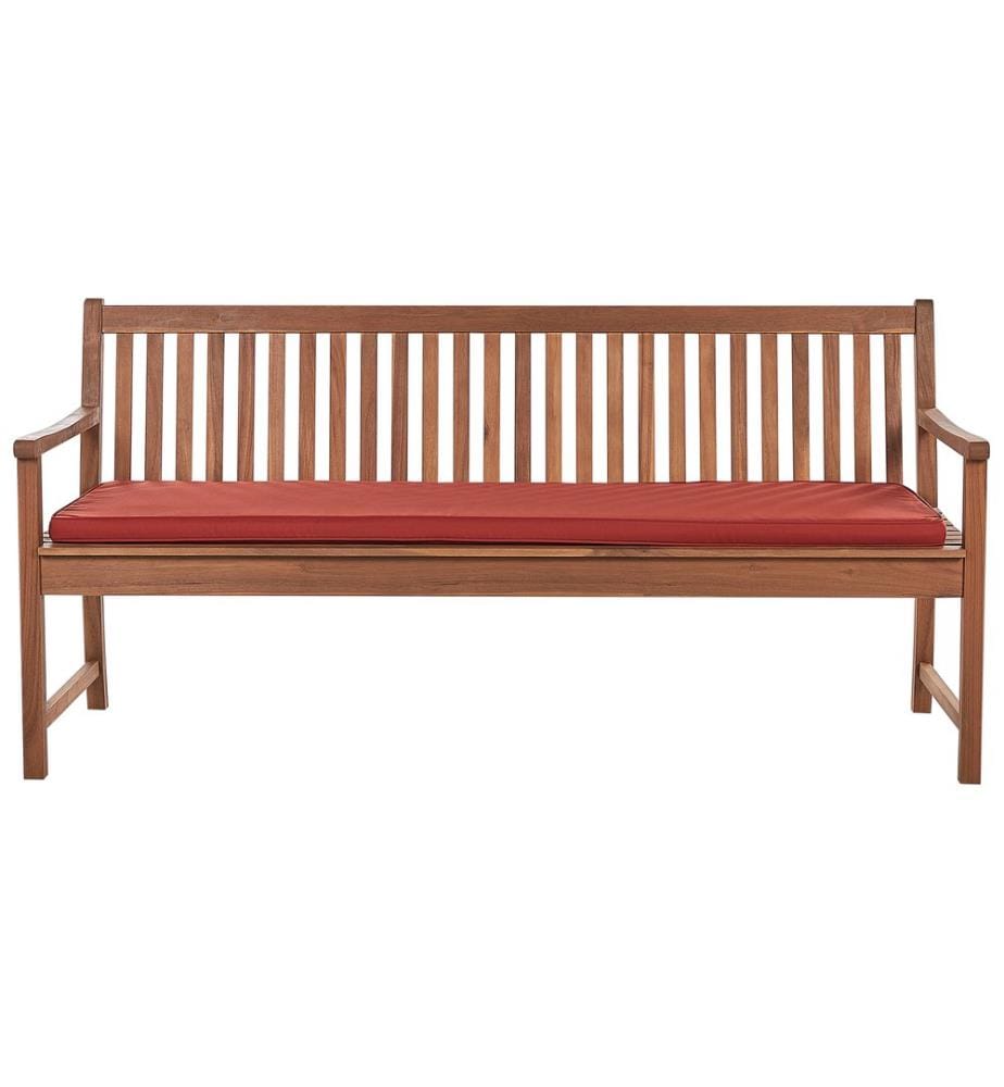 Bench Seat Pad Cushion VIVARA 169 x 50 cm Dark Red