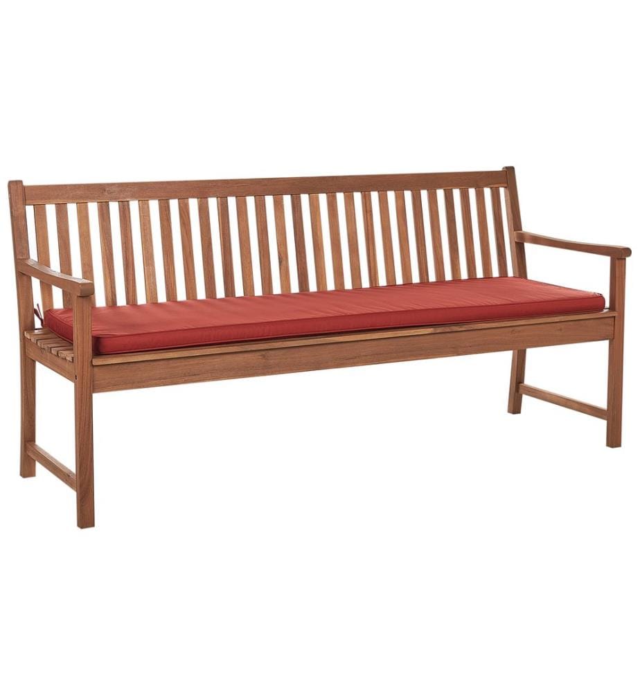 Bench Seat Pad Cushion VIVARA 169 x 50 cm Dark Red