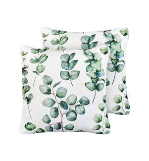 Lot de 2 coussins d'extérieur BOSQUE Motif de plante 45 x 45 cm Vert