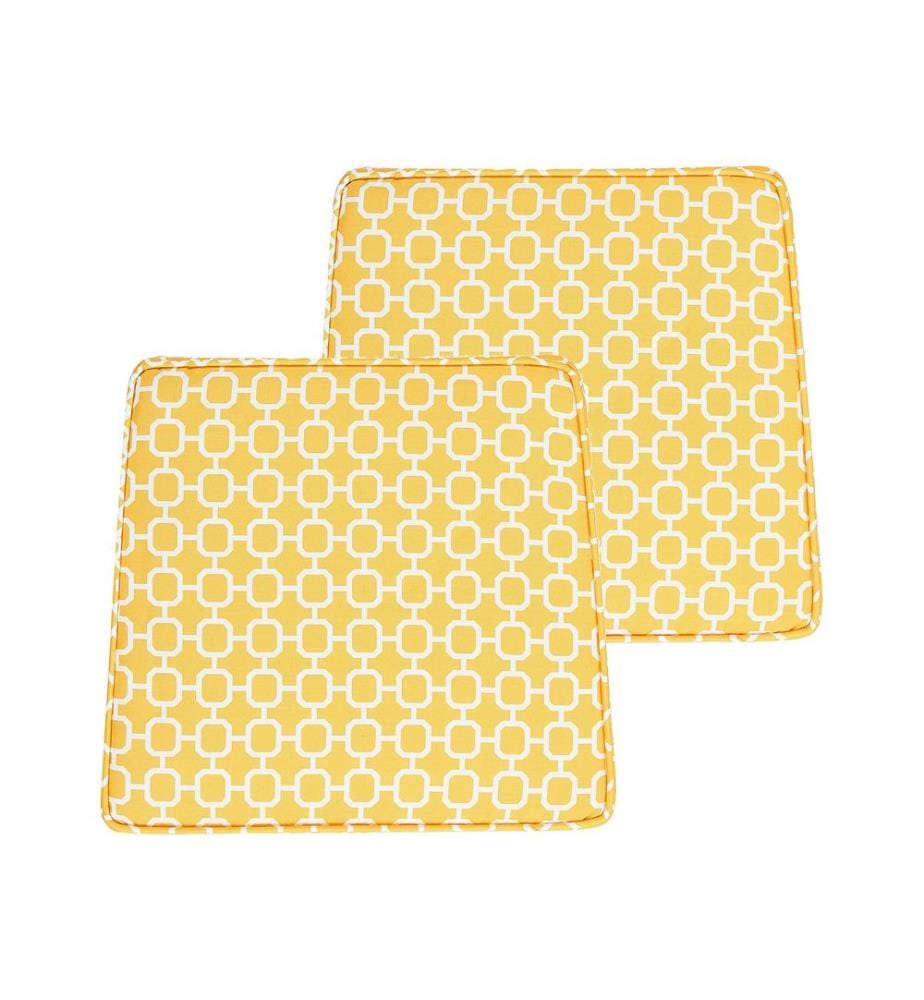 Set di 2 cuscini per sedie TERNI 37 x 34 cm Giallo