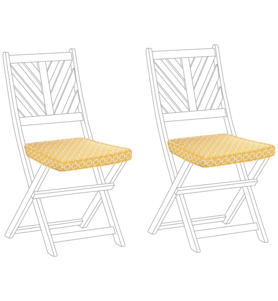 Set di 2 cuscini per sedie TERNI 37 x 34 cm Giallo