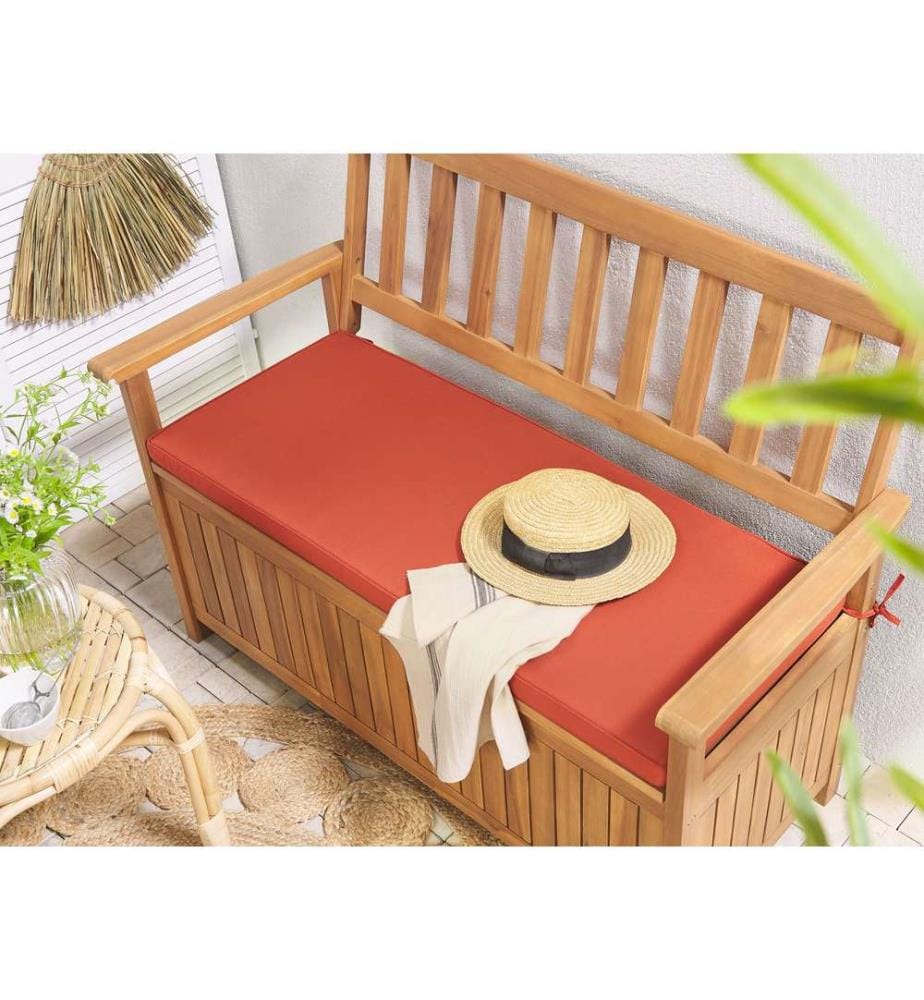Bench Seat Pad Cushion SOVANA 45 x 110 cm Dark Red