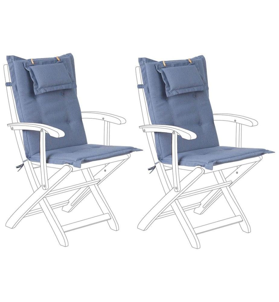Sitzauflagen 2er Set MAUI 40 x 54 cm Blau