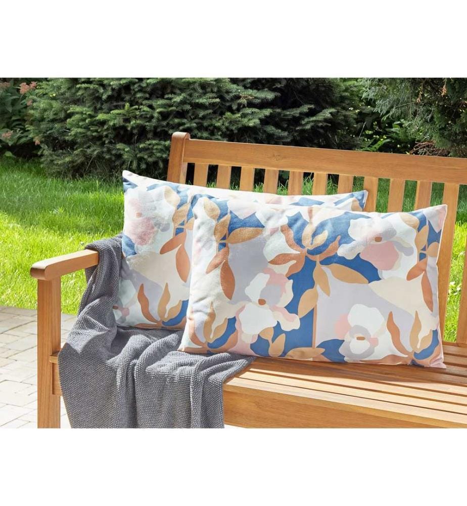 Set of 2 Outdoor Cushions VEREZZI Floral Pattern 40 x 60 cm Multicolour