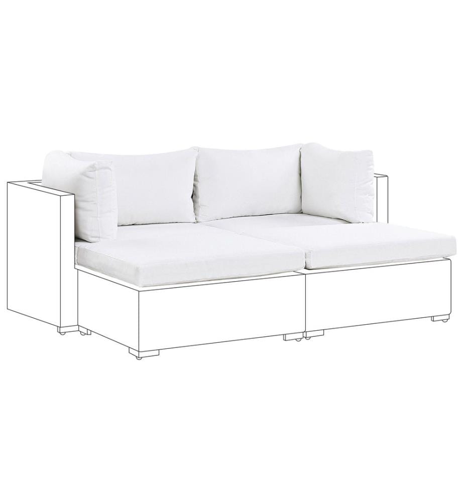 Ensemble de housses de coussins d'extérieur NOTO Blanc cassé