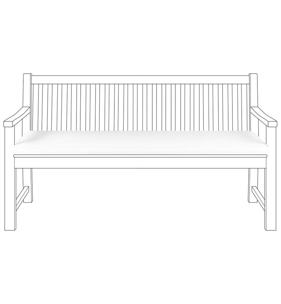 Coussin de banquette VIVARA 152 x 54 cm Blanc cassé