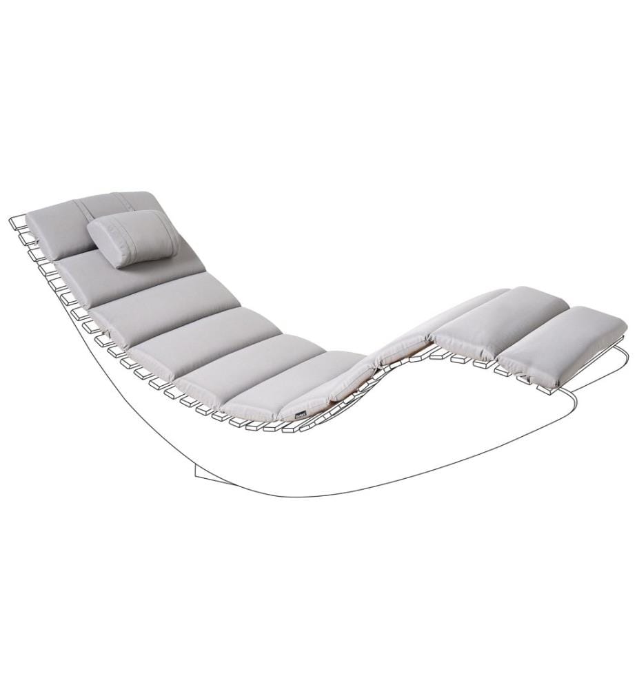 Liegenauflage BRESCIA PREMIUM 180 x 60 cm Hellgrau