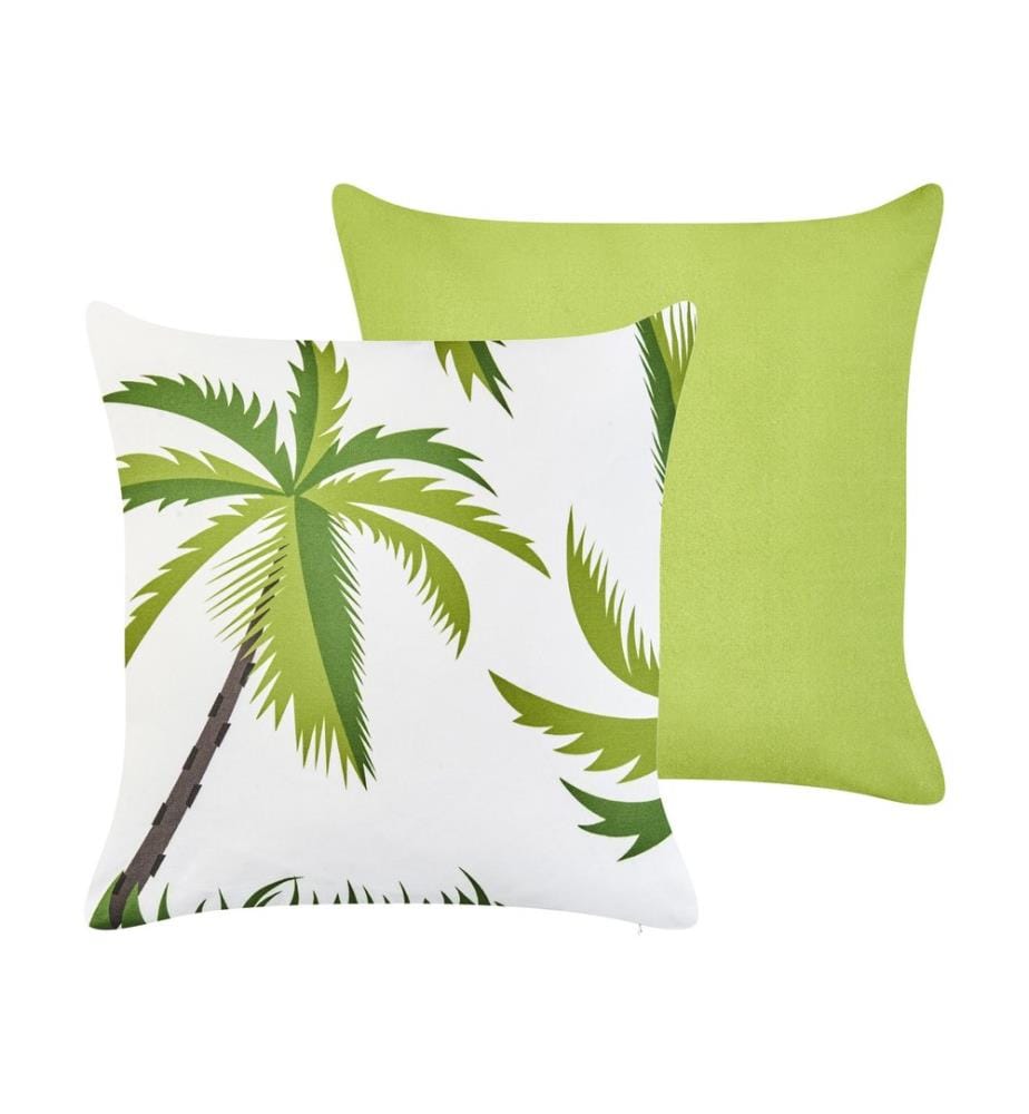 Set di 2 cuscini da esterno SEASIDE Trama di piante 45 x 45 cm Verde
