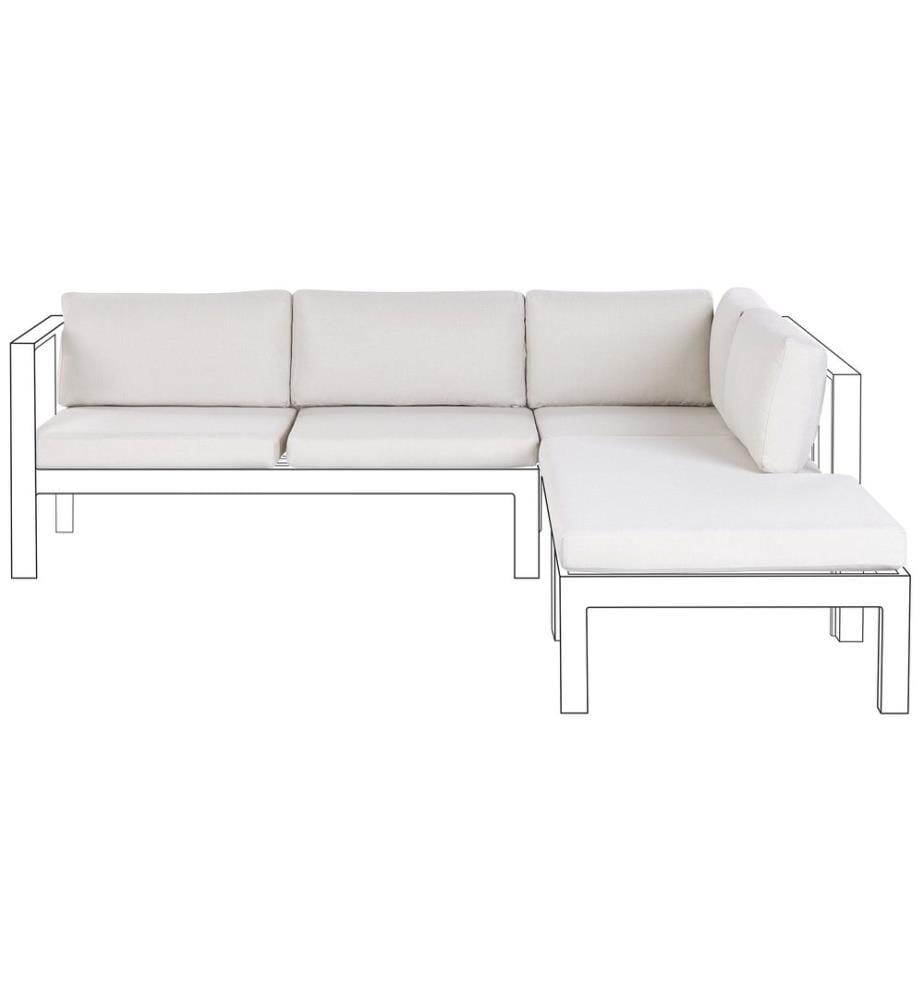 Ensemble de housses de coussins d'extérieur MESSINA Blanc cassé