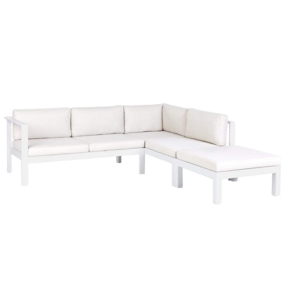 Ensemble de housses de coussins d'extérieur MESSINA Blanc cassé