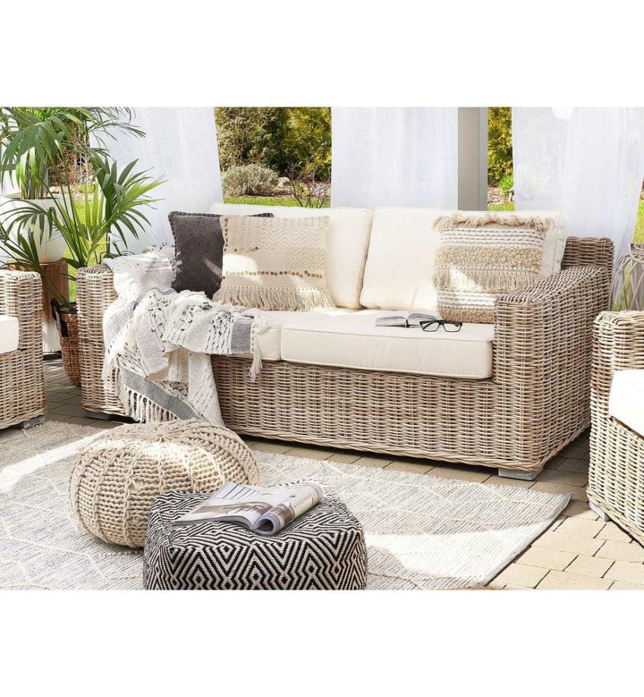 Ensemble de housses de coussins d'extérieur ARDEA Blanc