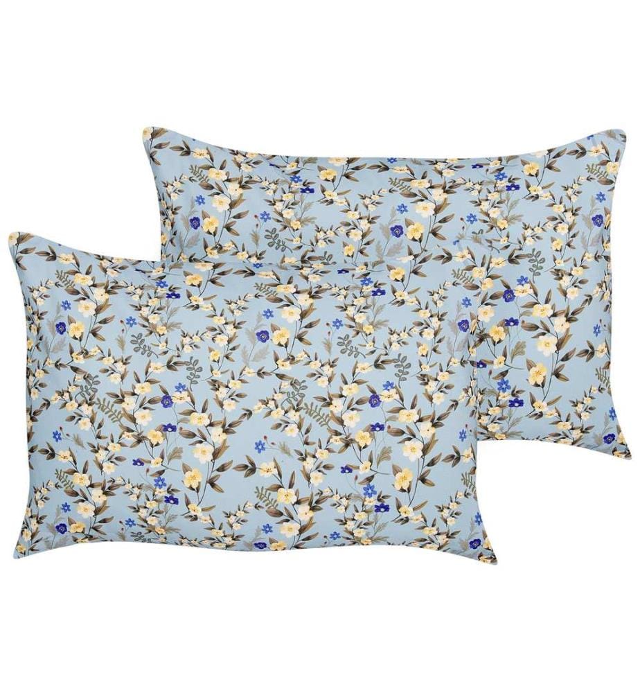 Set di 2 cuscini da esterno VALLORIA Trama floreale 40 x 60 cm Blu