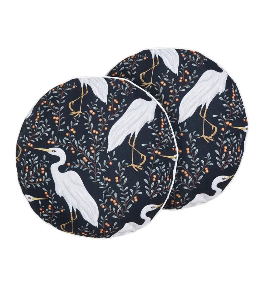 Set di 2 cuscini da esterno PIANAZZO Trama animale 40 x 40 cm Nero