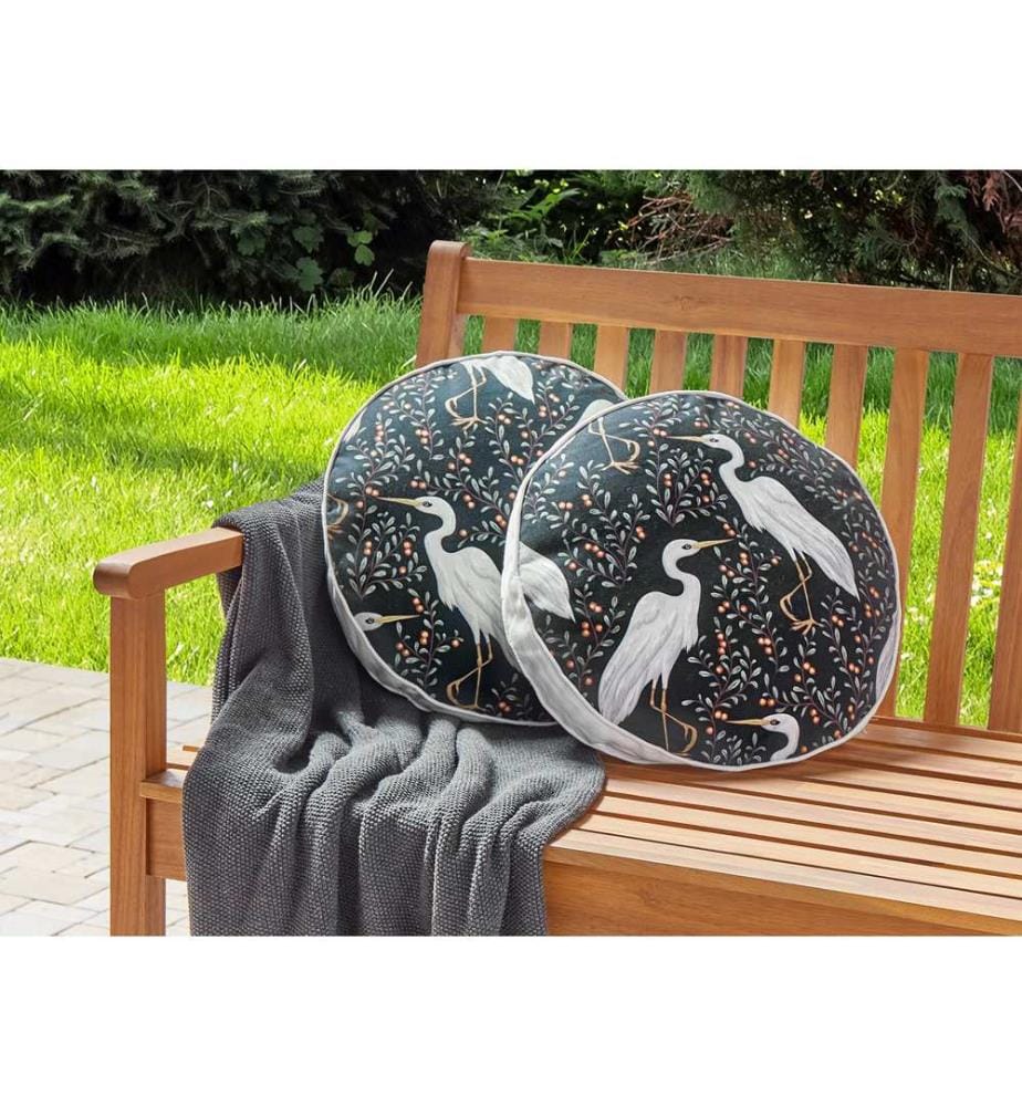 Set di 2 cuscini da esterno PIANAZZO Trama animale 40 x 40 cm Nero