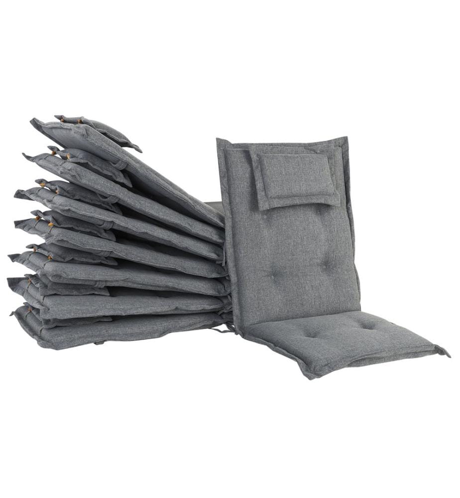 Sitzauflagen 8er Set MAUI 40 x 54 cm Grau
