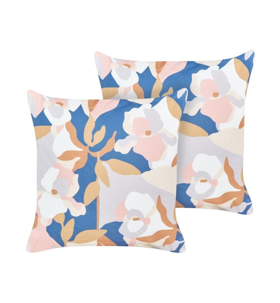Set of 2 Outdoor Cushions VEREZZI Floral Pattern 45 x 45 cm Multicolour