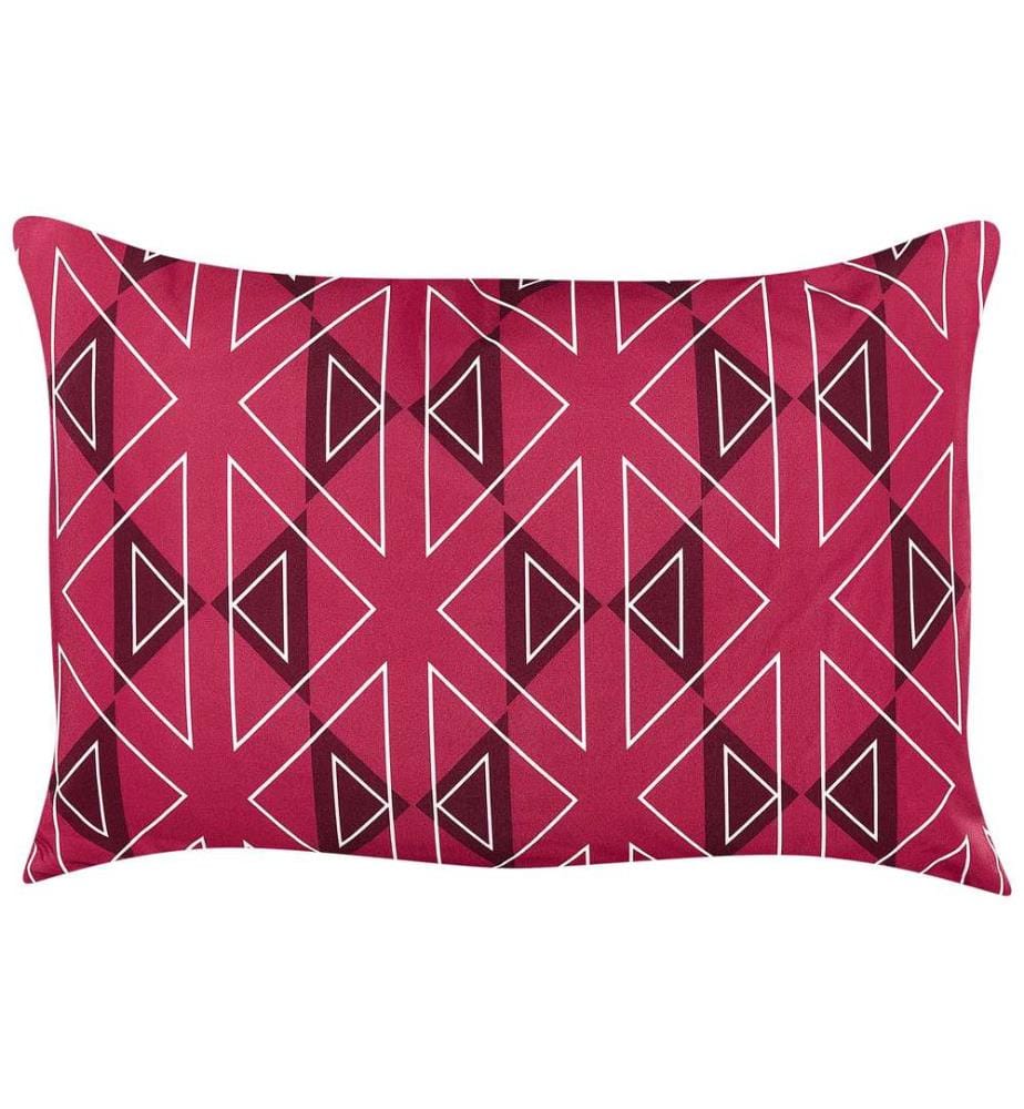 Set di 2 cuscini da esterno MEZZANO Trama geometrica 40 x 60 cm Fucsia