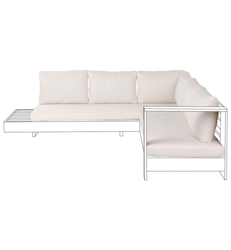 Ensemble de housses de coussins d'extérieur MARETTIMO Blanc cassé