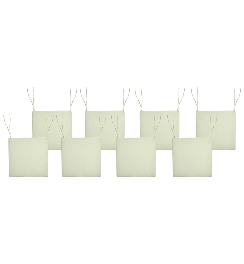 Set di 8 cuscini per sedie SASSARI PREMIUM 46 x 46 cm Verde chiaro