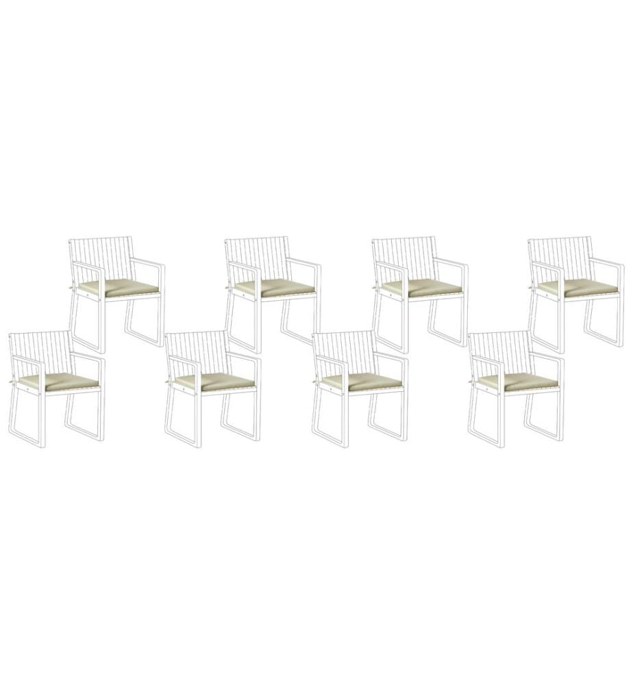 Set di 8 cuscini per sedie SASSARI PREMIUM 46 x 46 cm Verde chiaro
