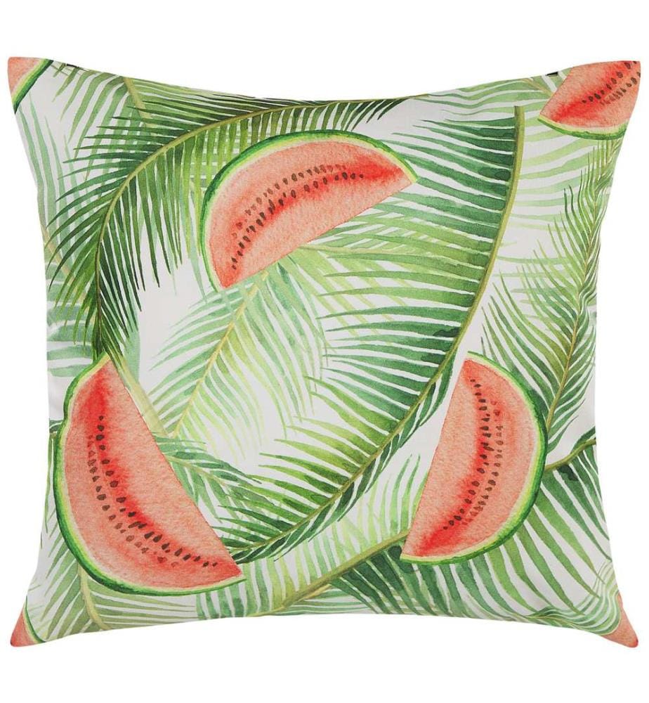 Set di 2 cuscini da esterno LOVOLETO Trama di piante 45 x 45 cm Verde chiaro