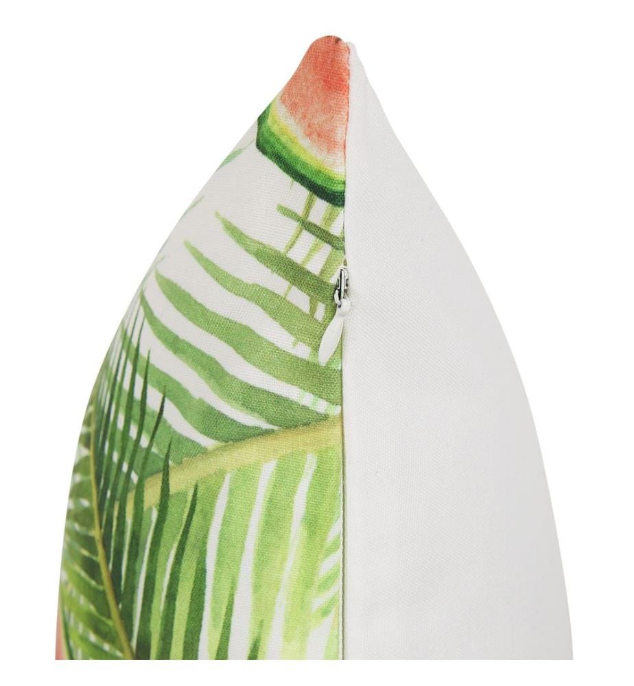Set di 2 cuscini da esterno LOVOLETO Trama di piante 45 x 45 cm Verde chiaro