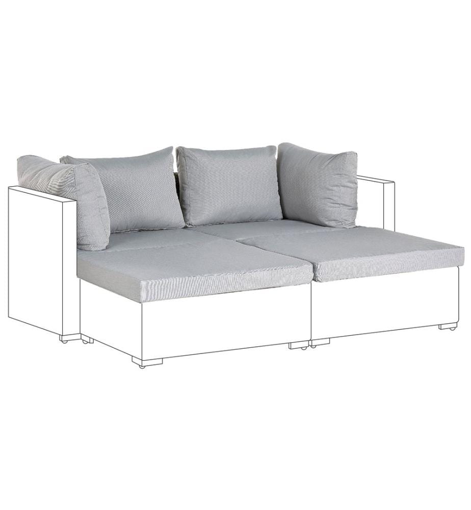 Ensemble de housses de coussins d'extérieur NOTO Gris