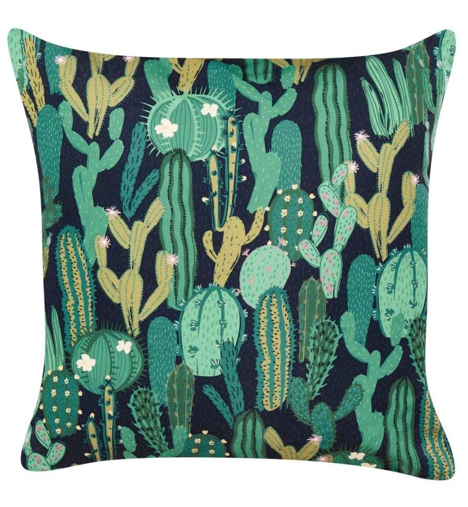 Set di 2 cuscini da esterno BUSSANA Trama di piante 45 x 45 cm Verde
