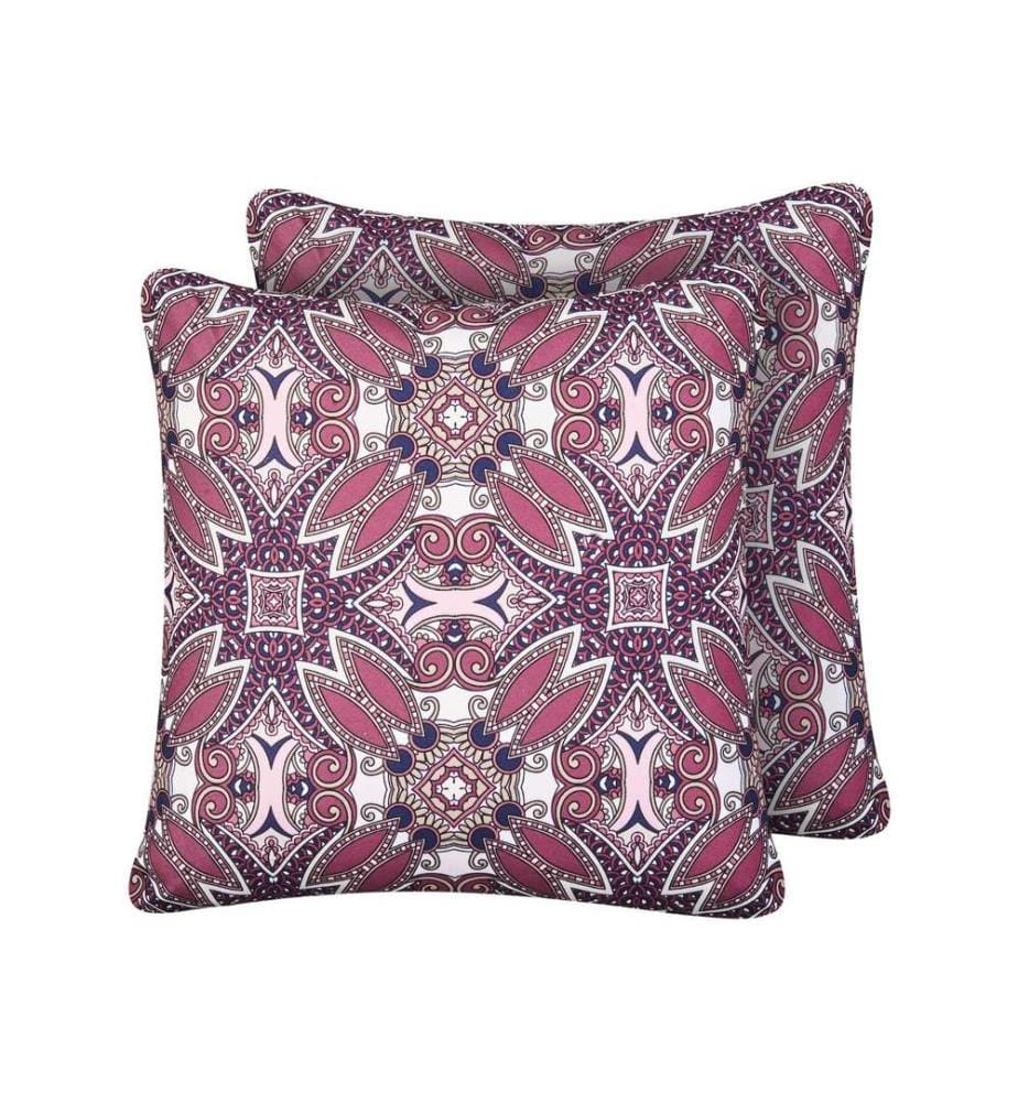 Set di 2 cuscini da esterno MIRAGE Trama orientale 45 x 45 cm Viola