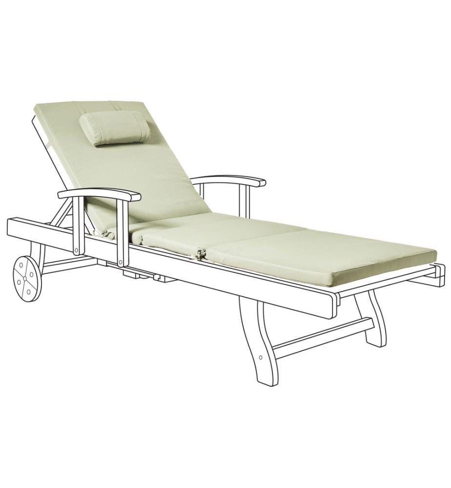 Cuscino per sdraio TOSCANA/JAVA/AMANTEA PREMIUM 189 x 58 cm Verde