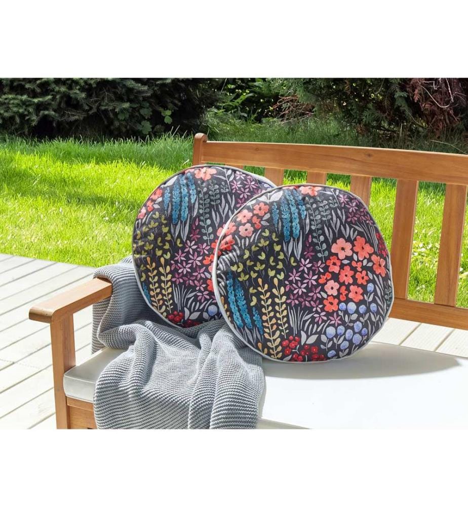 Set of 2 Outdoor Cushions CASTELARO Floral Pattern 40 x 40 cm Multicolour