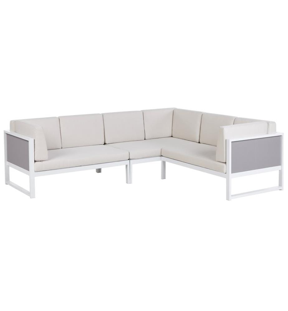 Ensemble de housses de coussins d'extérieur CASTELLA Blanc cassé