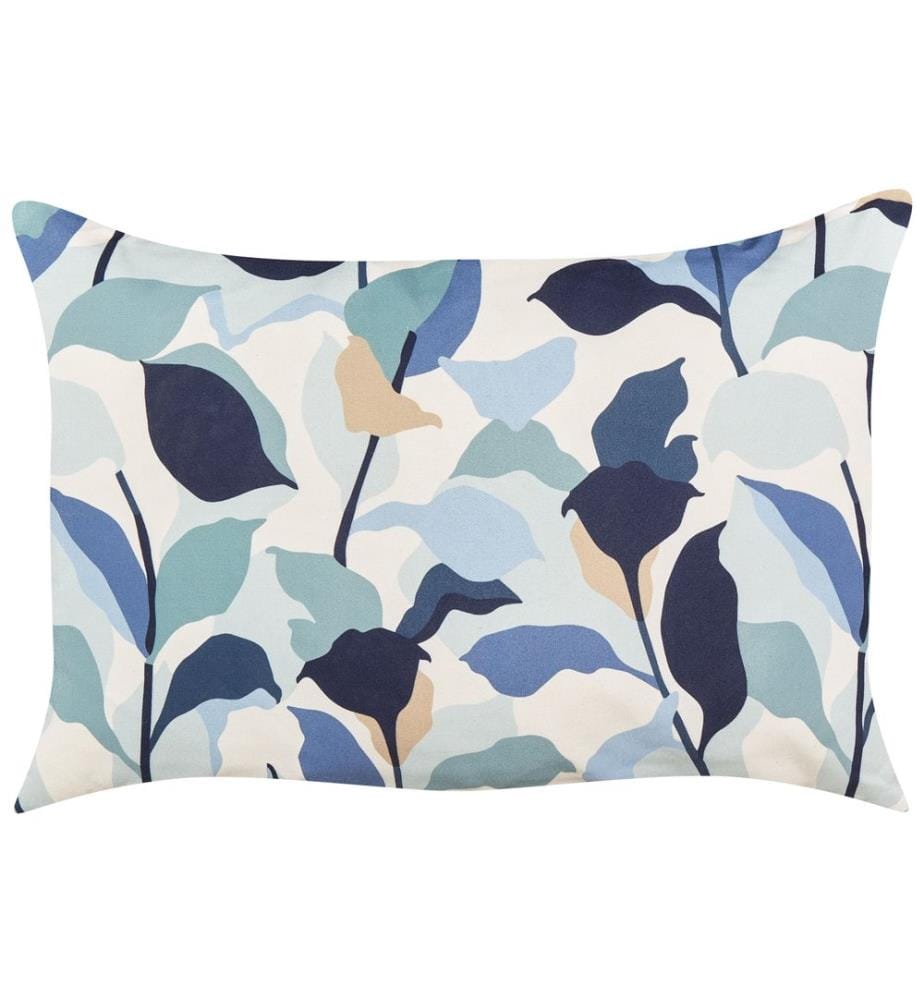 Set di 2 cuscini da esterno VEGLINO Trama di piante 40 x 60 cm Blu