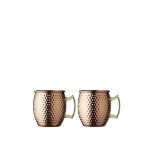 Lyngby - Cocktailbecher Moscow Mule 550 ml, 2 Stück, Kupfer