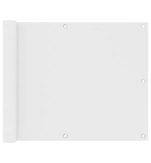 Balkon-Sichtschutz Weiss 75x600 cm Oxford-Gewebe