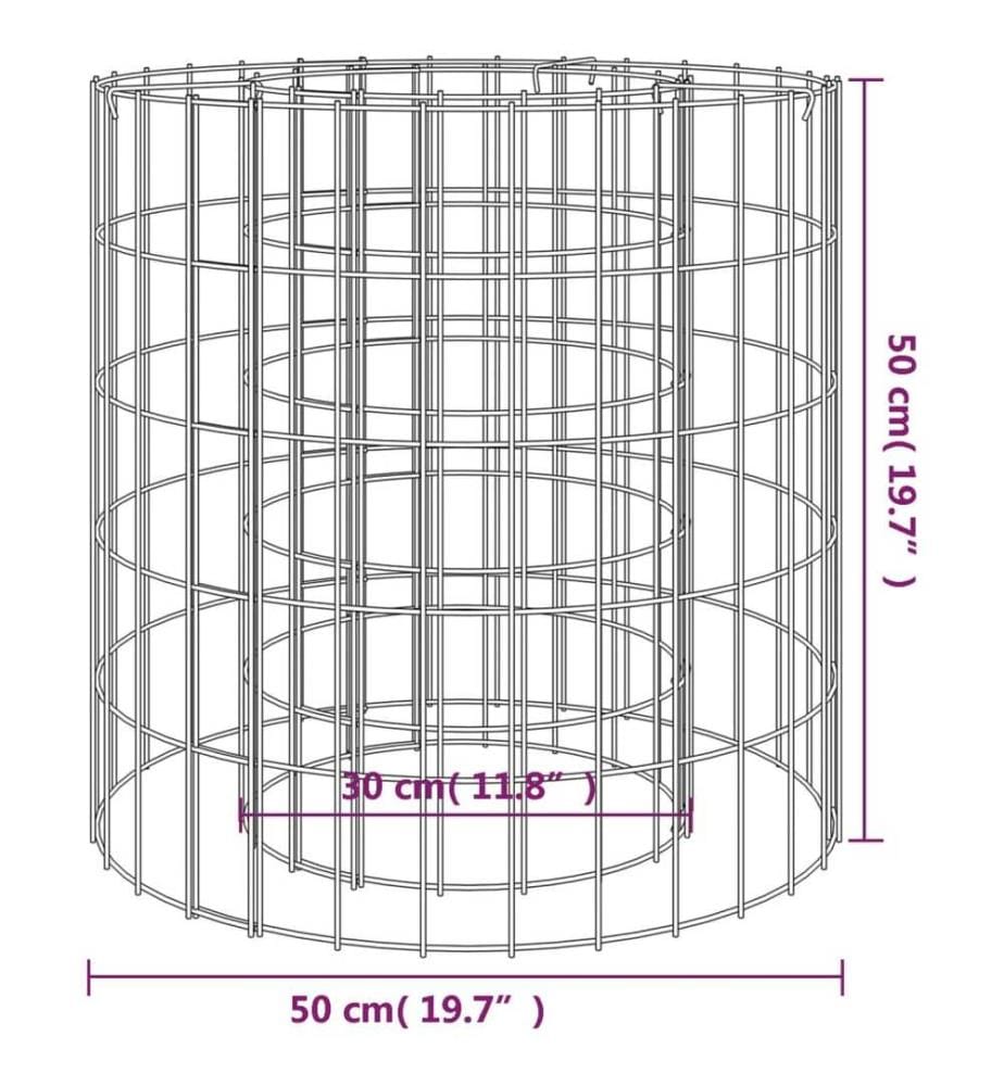 Foyer en gabion Ø 50 cm Fer galvanisé