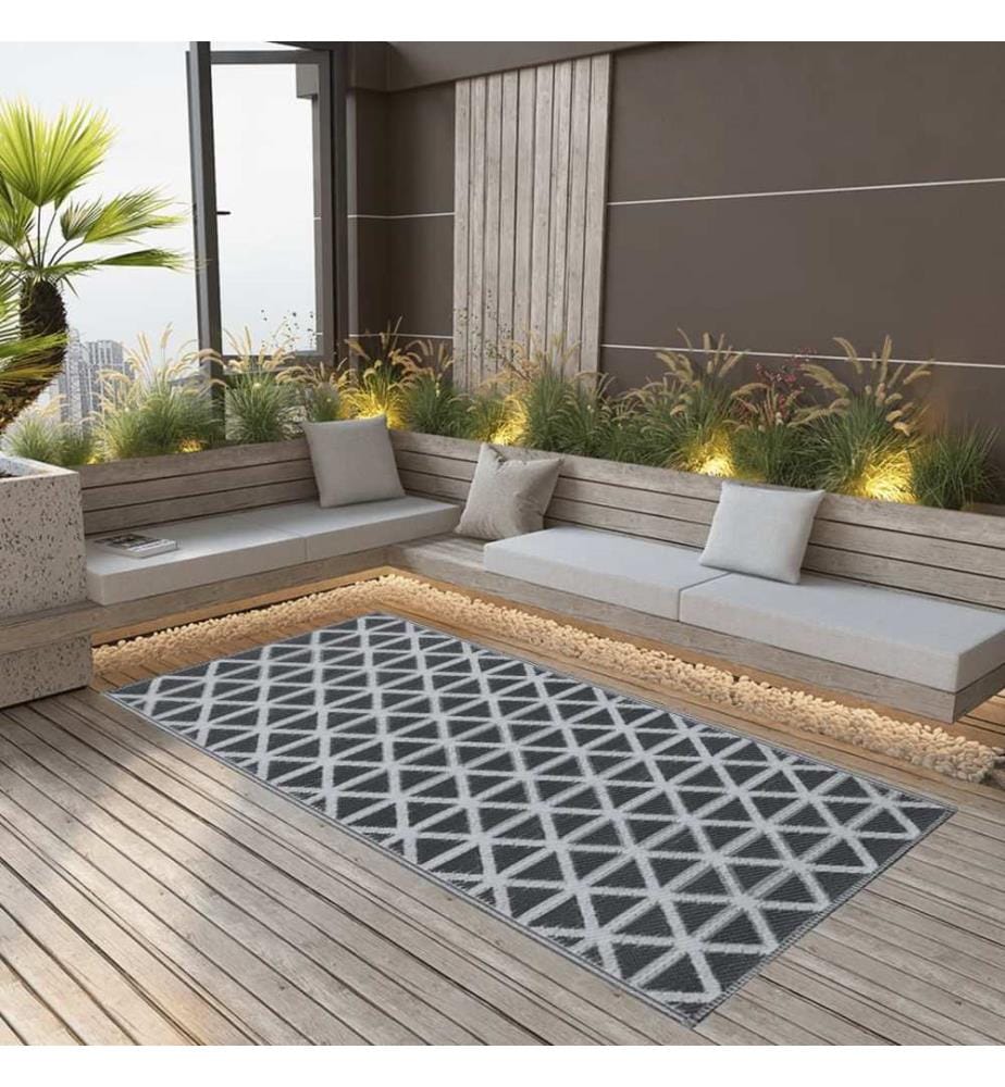 Outdoor-Teppich ARAKIL Schwarz 80x150 cm PP