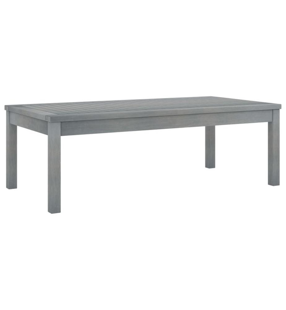 Couchtisch 100x50x33 cm Grau Massivholz Akazie