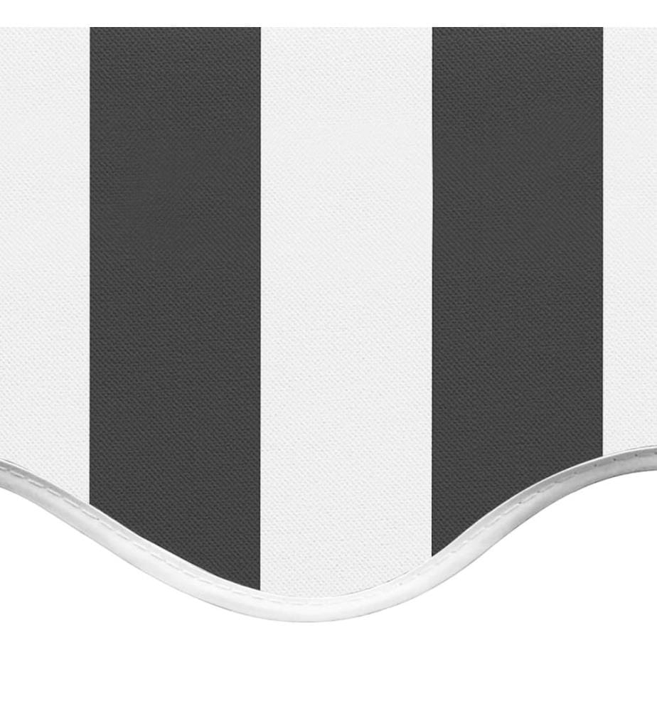 Markisenbespannung Anthrazit und Weiss 3,5x2,5 m